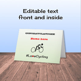 Cartão Parabéns de ciclismo personalizado