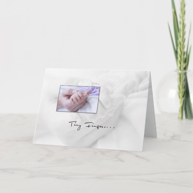 Cartão Parabéns de Dedos Bebês (Frente)