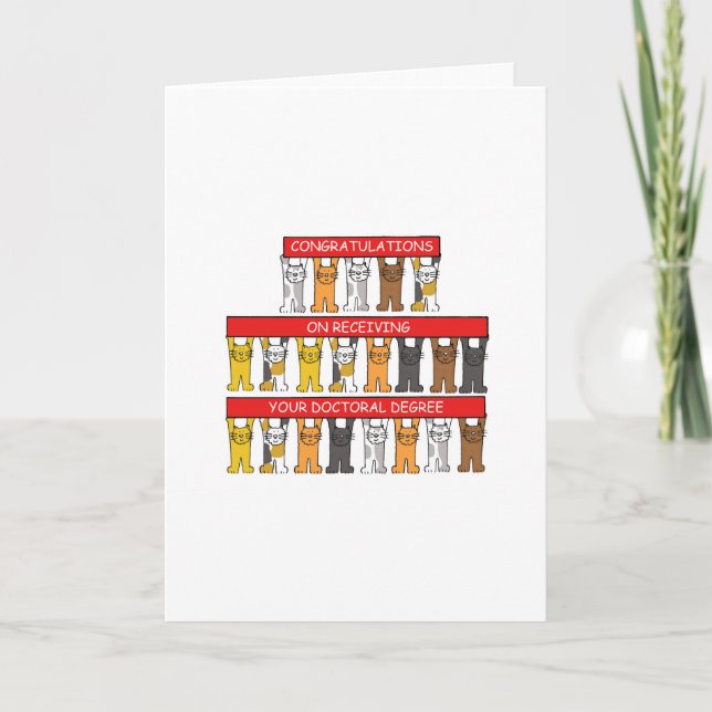 Cartão Parabéns de doutorado (Frente)