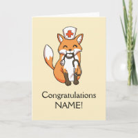Parabéns de Enfermeiro Personalizado da Fox Nurse 