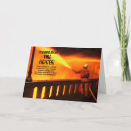 Cartão Parabéns de Formando de bombeiro
