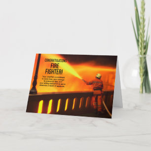 Cartão Parabéns de Formando de bombeiro