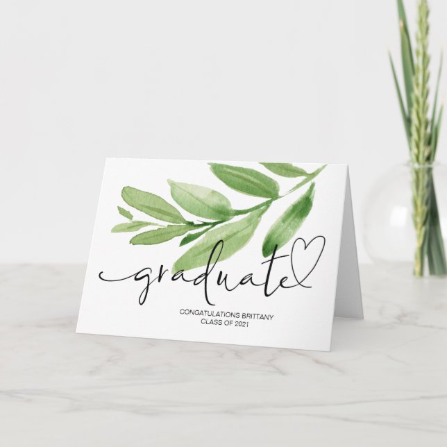 Cartão Parabéns de Formando escolar para presentes de for (Frente)