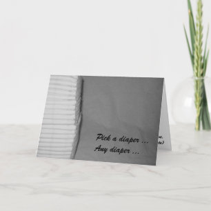 Cartão Parabéns de fralda na sua placa de saudação do beb