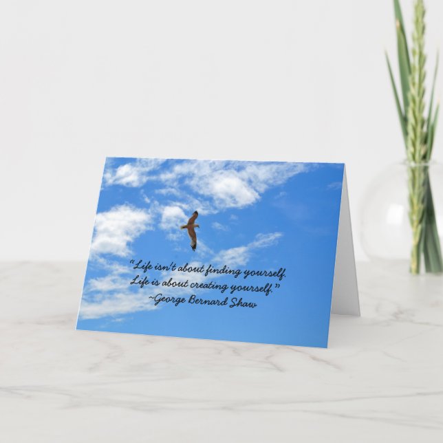 Cartão Parabéns de George Bernard Shaw AMF (Frente)