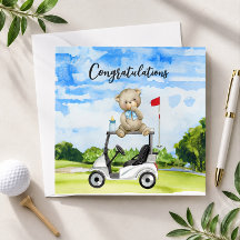 Parabéns de Golfe para Bebê Golfista É Menino Cart