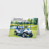 Parabéns de golfe para o menino