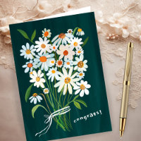 Parabéns de Gouache pintados pelo Buquê de margari