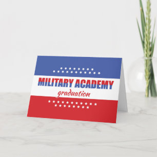 Cartão Parabéns de Graduação da Academia Militar