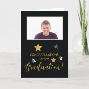 Cartão Parabéns de Graduação de Fotografias Personalizada
