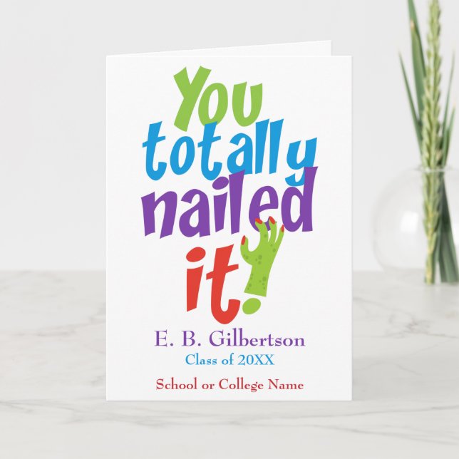 Cartão Parabéns de graduação engraçados (Frente)