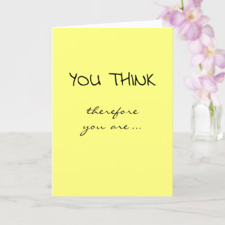Cartão Parabéns De Graduação Eu Acho Que Portanto Sou