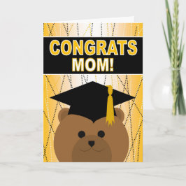 Cartão Parabéns de graduação para mãe/mãe