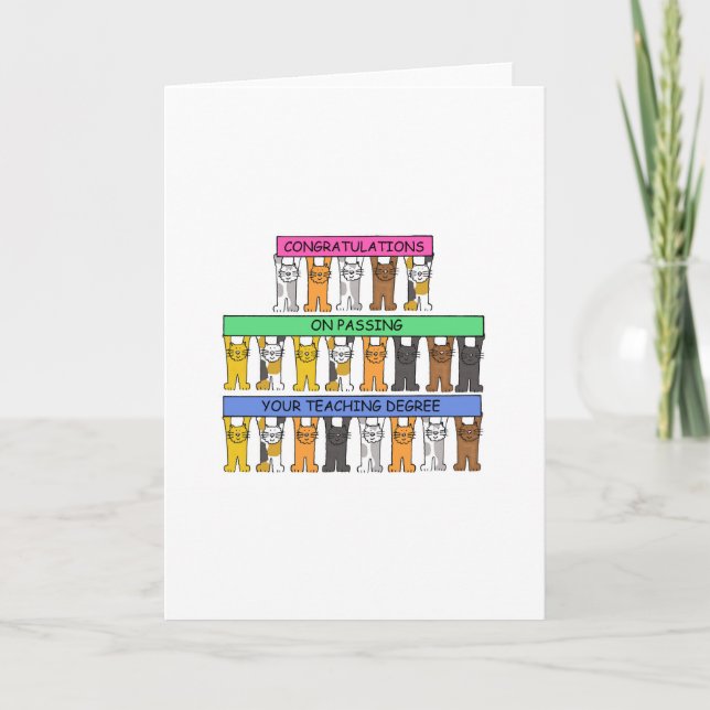 Cartão Parabéns de grau de ensino (Frente)