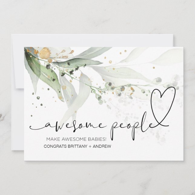 Cartão Parabéns de gravidez Parabéns a Novo Bebê (Frente)