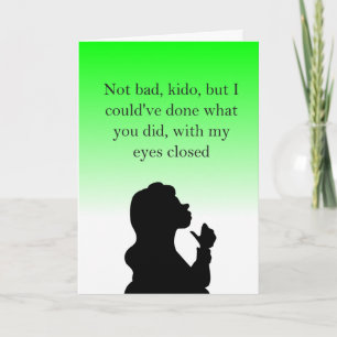 Cartão parabéns de insultação engraçado