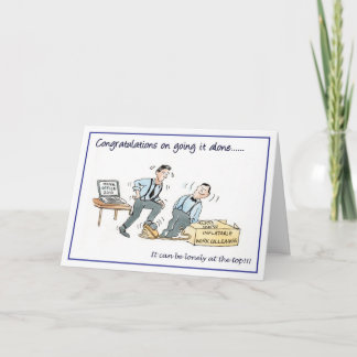 Cartão Parabéns de ir sozinho...