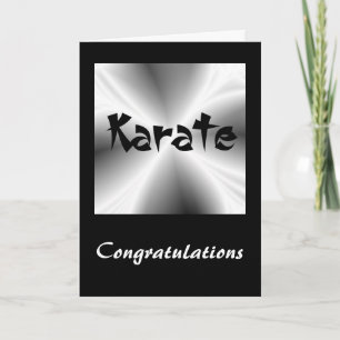 Cartão Parabéns de Karate Silver