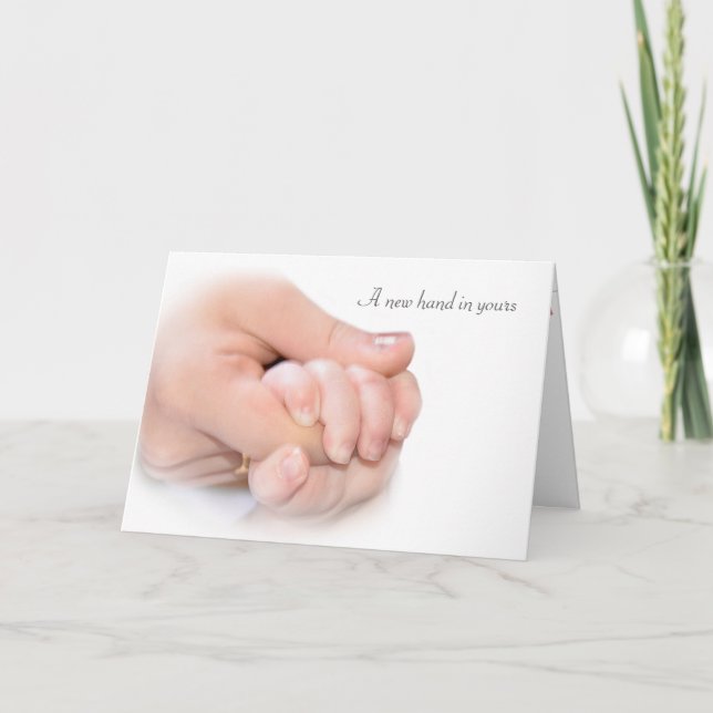 Cartão Parabéns de Mão Bebida (Frente)