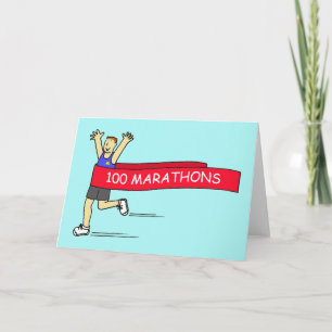 Cartão parabéns de maratona para ele