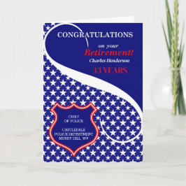 Cartão Parabéns de Polícia personalizados