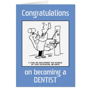 Cartão Parabéns de se tornar um dentista