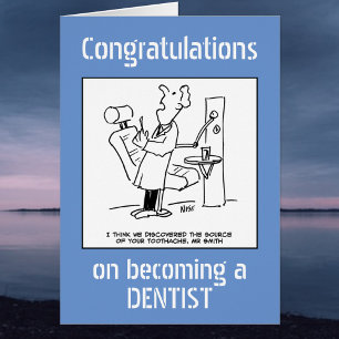 Cartão Parabéns de se tornar um dentista