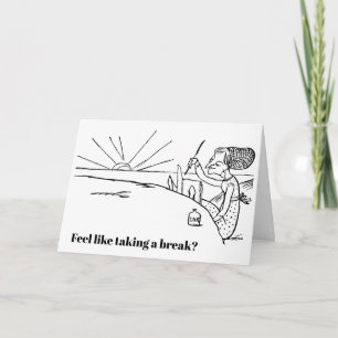 Cartão Parabéns De Tenure Edw. Lear Cartoon Chillin'