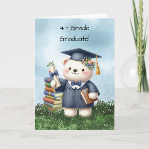 Cartão Parabéns de Urso Menino do 4º Graduação