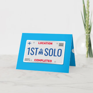 Cartão parabéns de Voo Solo de 1rua