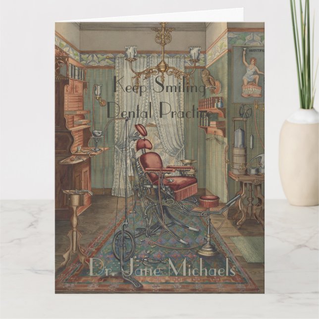 Cartão Parabéns Dentista Dental Practice Watercolor (Frente)
