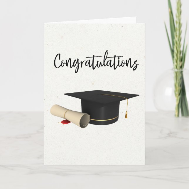 Cartão Parabéns Diploma Toca de Formatura (Frente)