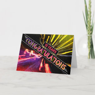 Cartão Parabéns divertidos de 15 de Aniversário de Funcio