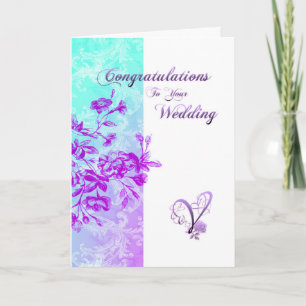 Cartão Parabéns do seu casamento