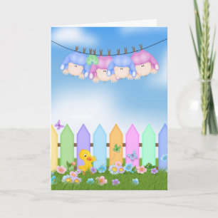 Cartão Parabéns dos quádruplos