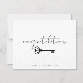 Cartão Parabéns Elegantes Novos Imóveis