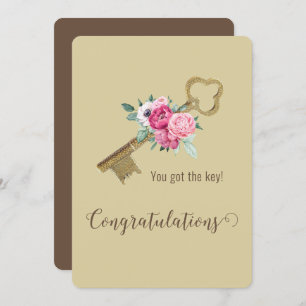 Cartão Parabéns em seus novos clientes do Home Realtor