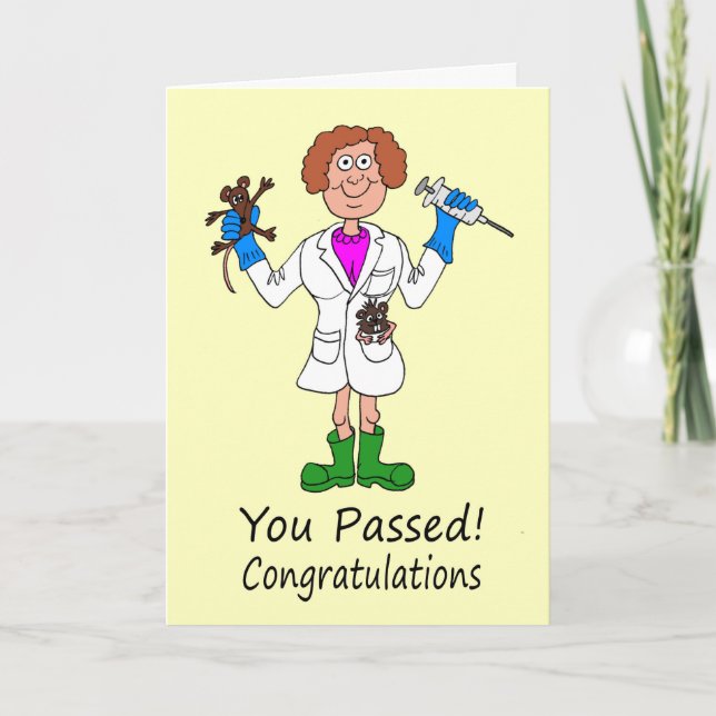 Cartão Parabéns em tornar-se qualificado como um (Frente)