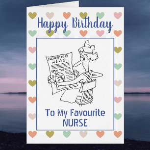 Cartão Parabéns, enfermeira
