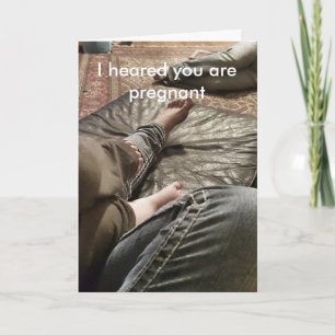Cartão Parabéns engraçados sobre a gravidez