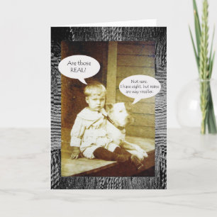 Cartão Parabéns engraçados sobre o aumento da mama