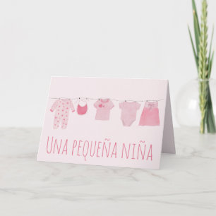 Cartão Parabéns Espanhóis Da Baby Girl