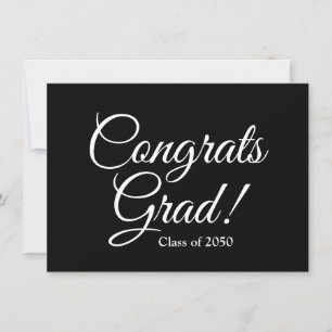 Cartão Parabéns formando a graduação de texto elegante pr