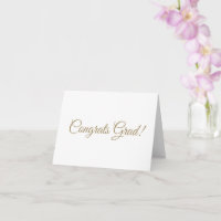 Parabéns formando guião dourado caligrafia elegant