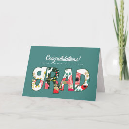 Cartão Parabéns Formando. Texto Floral Personalizado