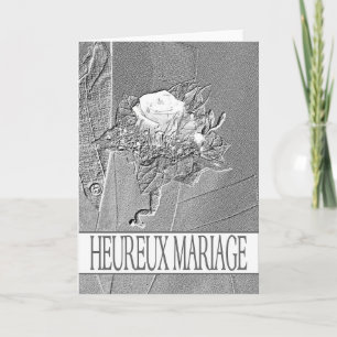 Cartão parabéns franceses no dia do casamento