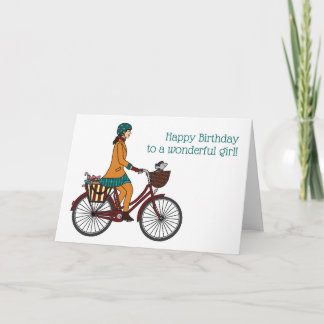 Cartão Parabéns, garota 1