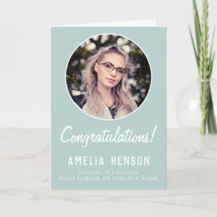Cartão Parabéns Graduação de Foto Simples de Formando