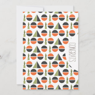 Cartão Parabéns Graduado Cacto Abstrato Montanha