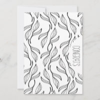 Parabéns Graduado Folhas Monocromáticas Abstratas